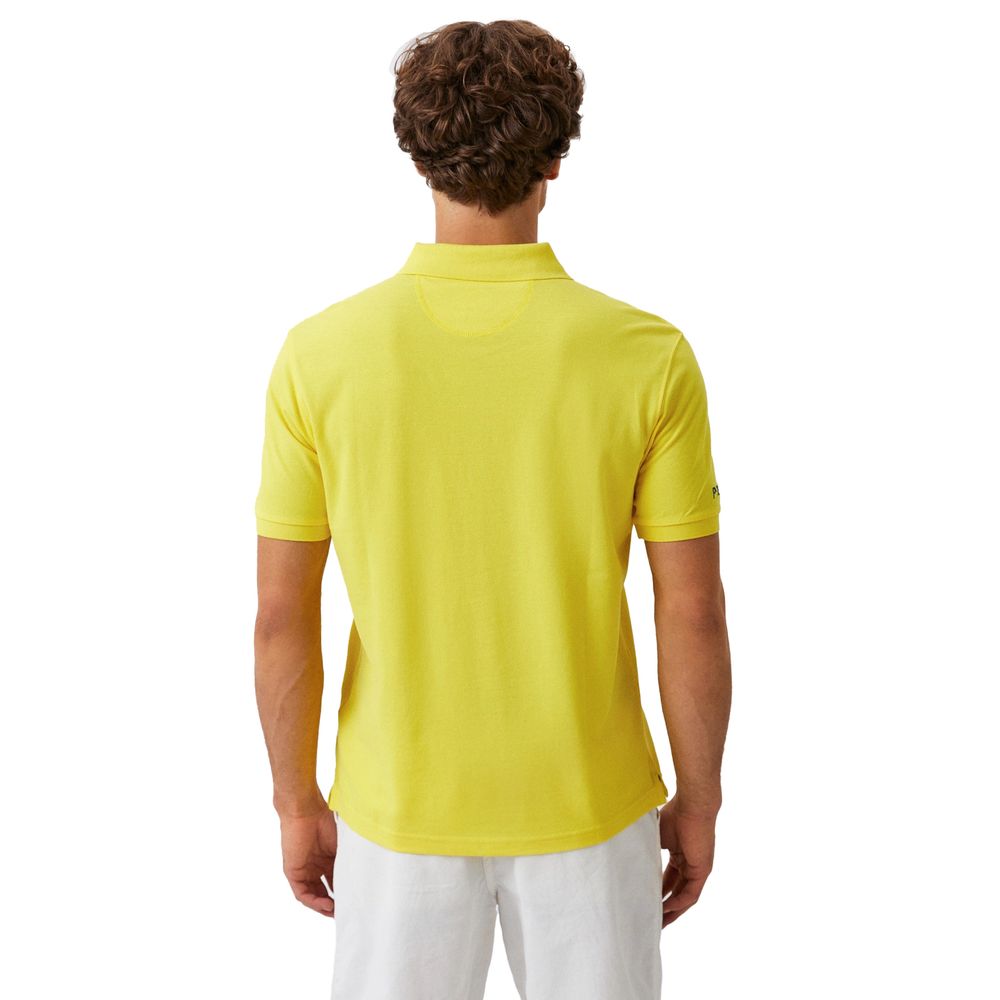 La Martina Yellow Cotton Polo Shirt