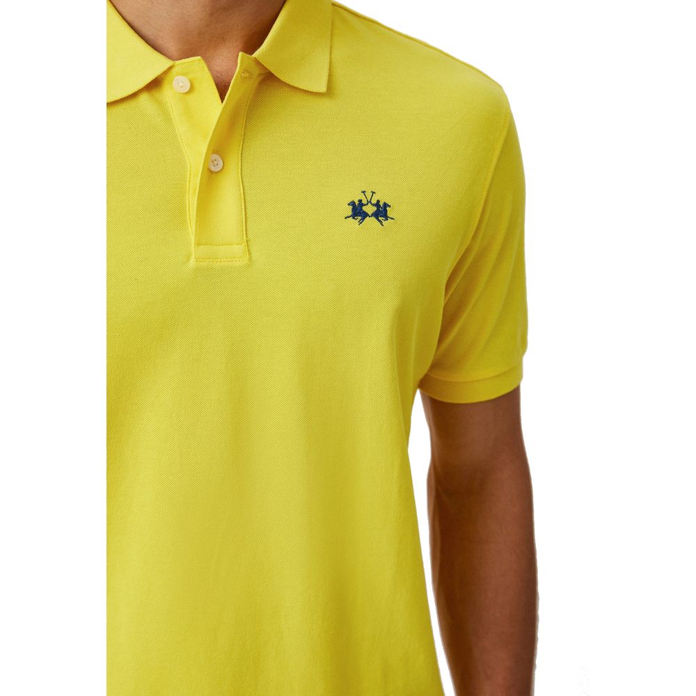 La Martina Yellow Cotton Polo Shirt