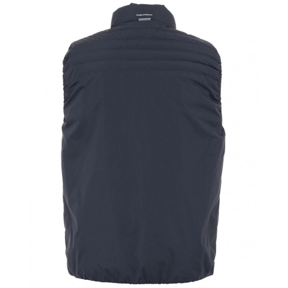 People Of Shibuya Simple blue puffer vest for a modern look