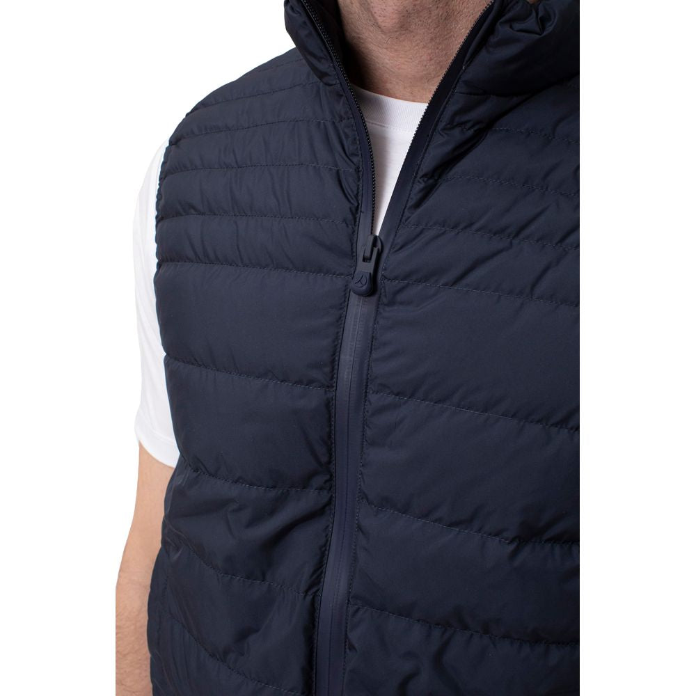 People Of Shibuya Simple blue puffer vest for a modern look