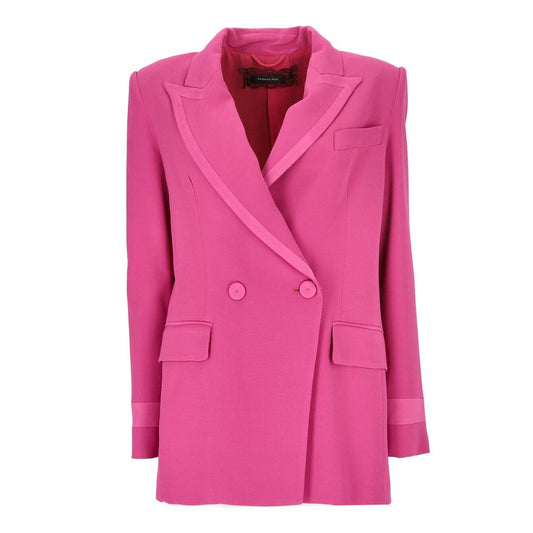 Patrizia Pepe Elegant Fuchsia One-Button Jacket