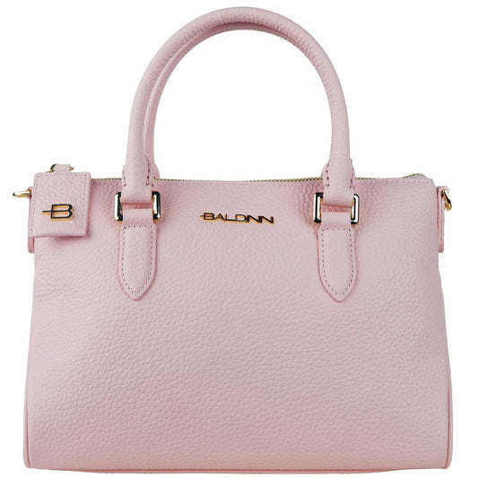 Baldinini Trend Chic handbag made of structured calf leather in pink