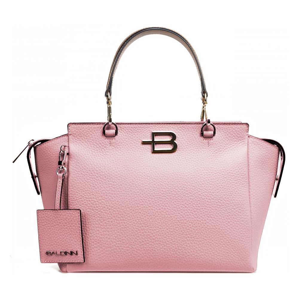 Baldinini Trend Elegant handbag made of structured calf leather in pink