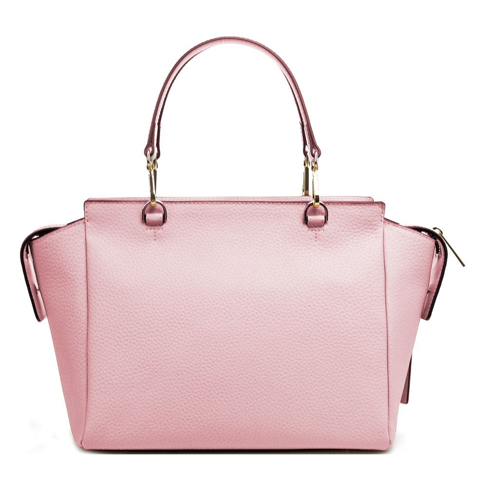 Baldinini Trend Elegant handbag made of structured calf leather in pink