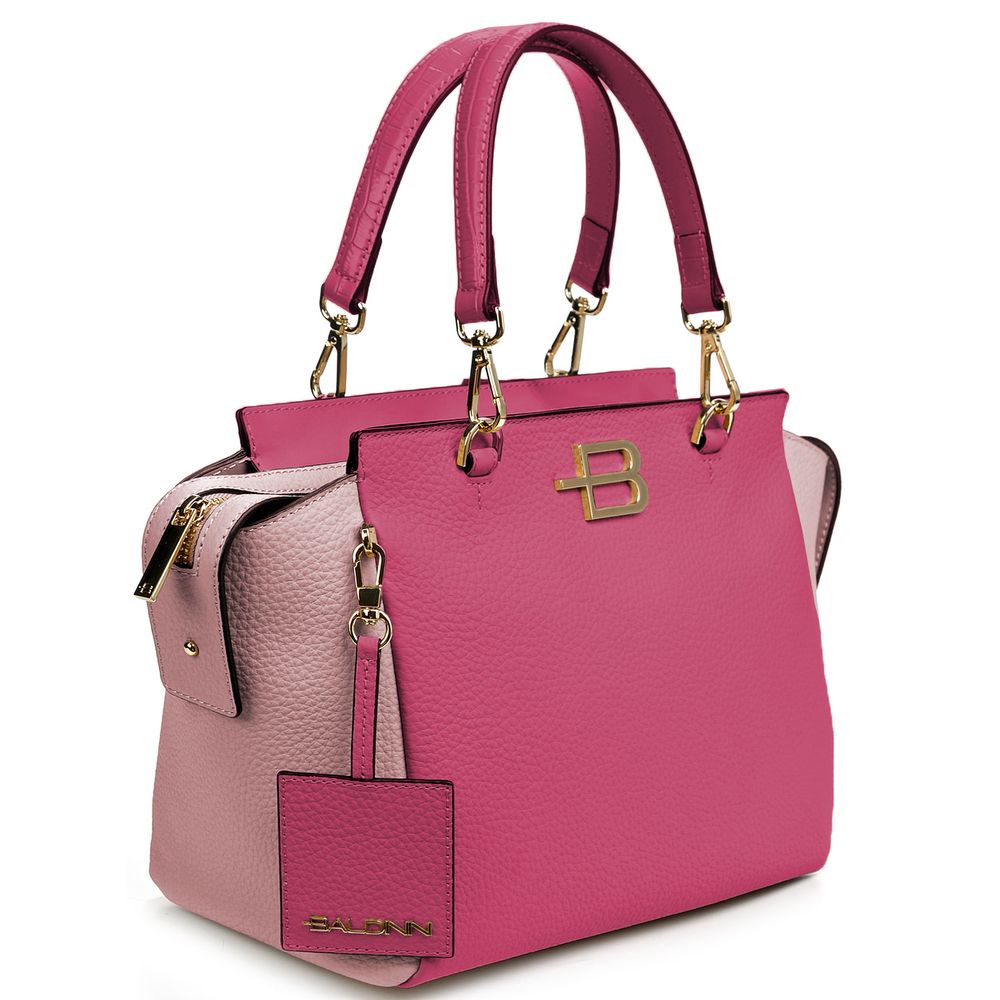 Baldinini Trend Handtasche aus strukturiertem Kalbsleder in Fuchsia