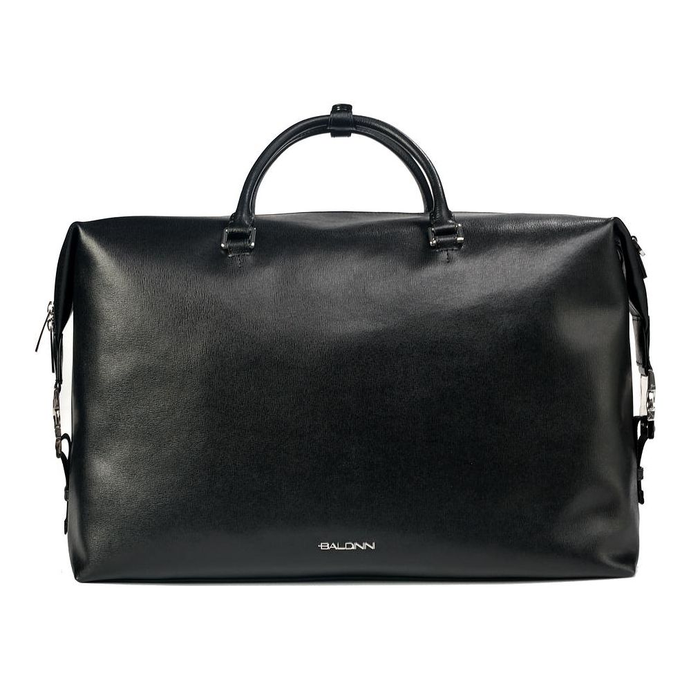 Baldinini Trend Black Leather Di Calfskin Luggage and Travel