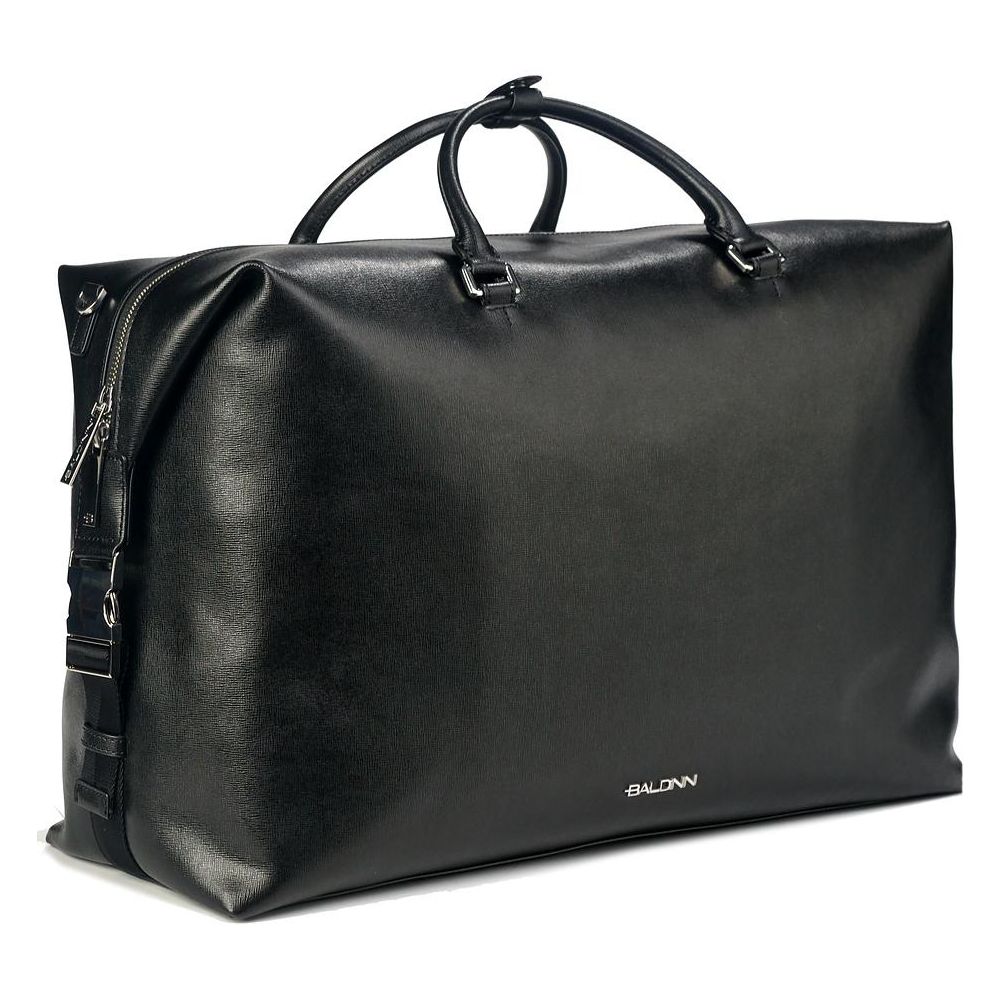 Baldinini Trend Black Leather Di Calfskin Luggage and Travel