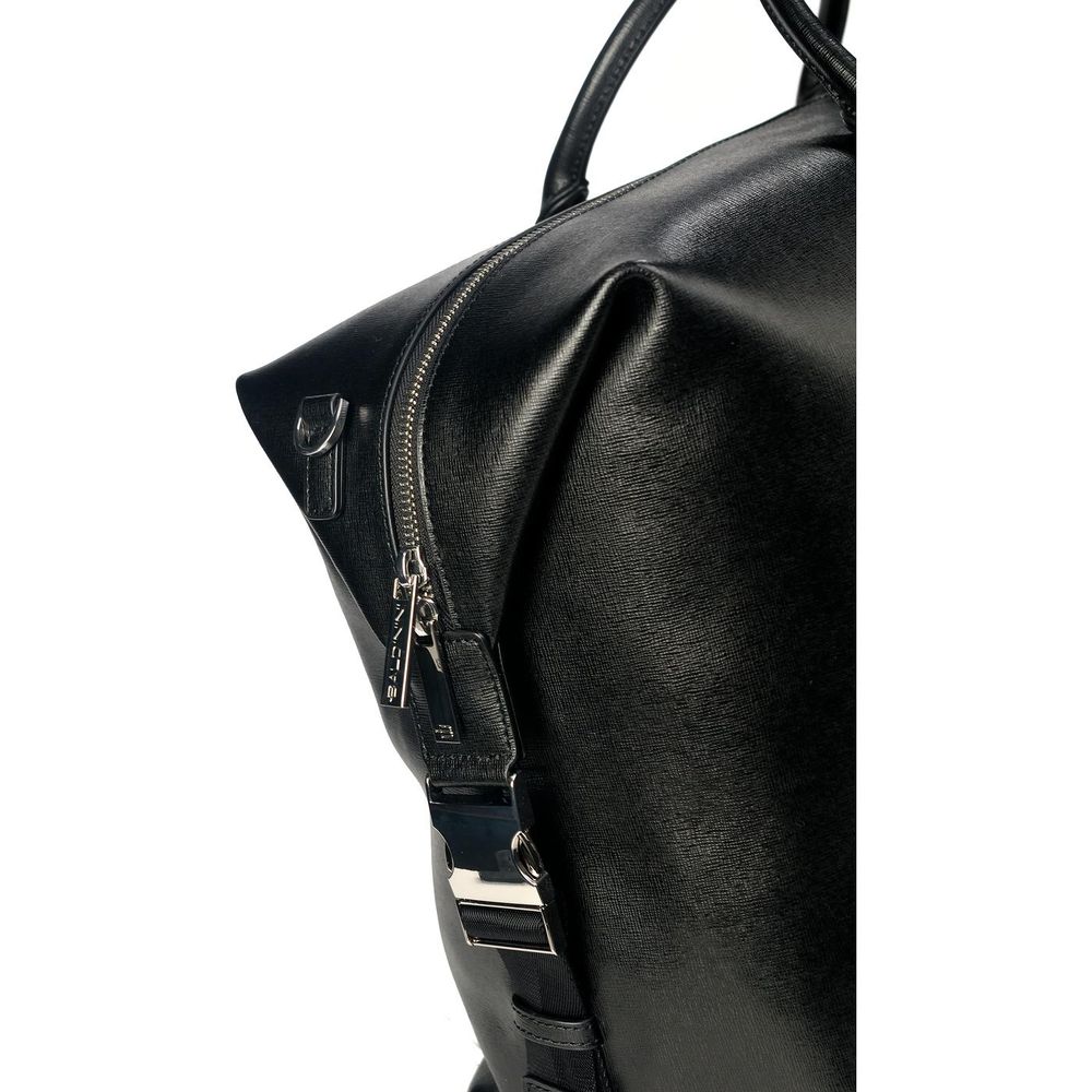 Baldinini Trend Black Leather Di Calfskin Luggage and Travel