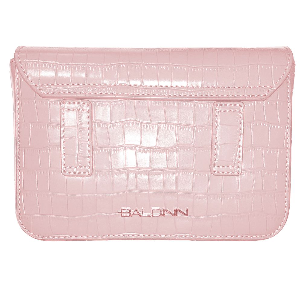 Baldinini Trend Elegant clutch made of calf leather with python print