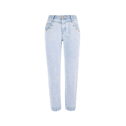 Yes Zee Light Blue Cotton Women's Jeans