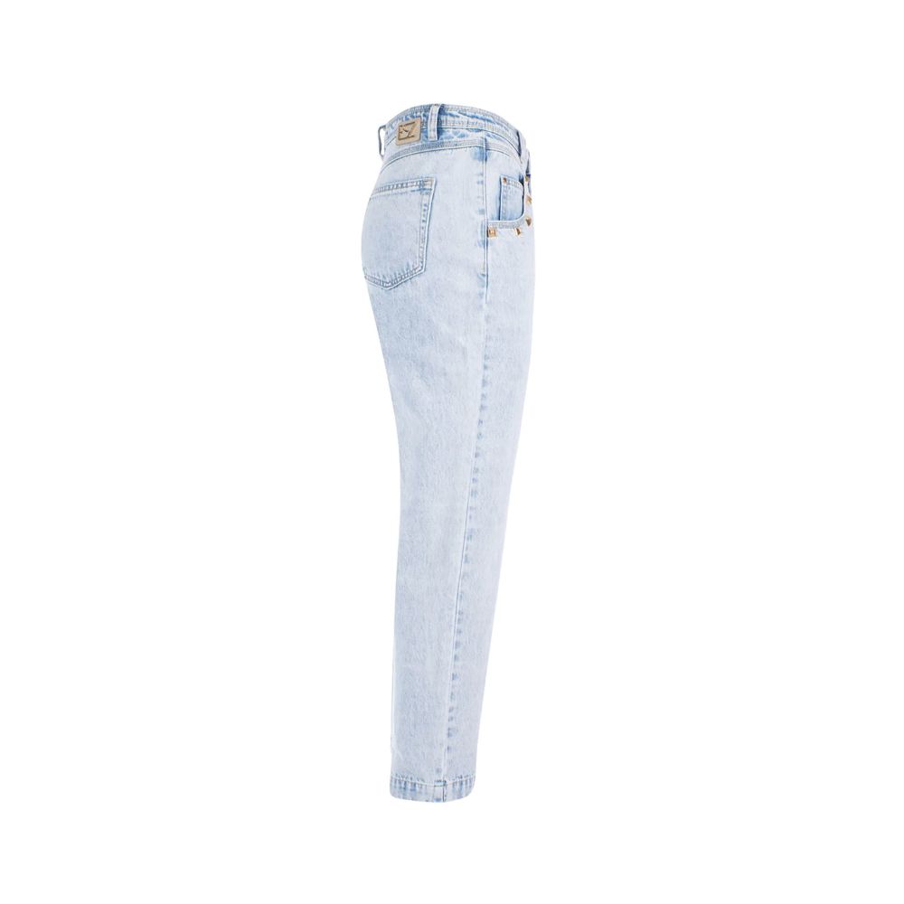 Yes Zee Light Blue Cotton Women's Jeans