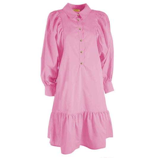 Yes Zee Pink Cotton Dress for Women