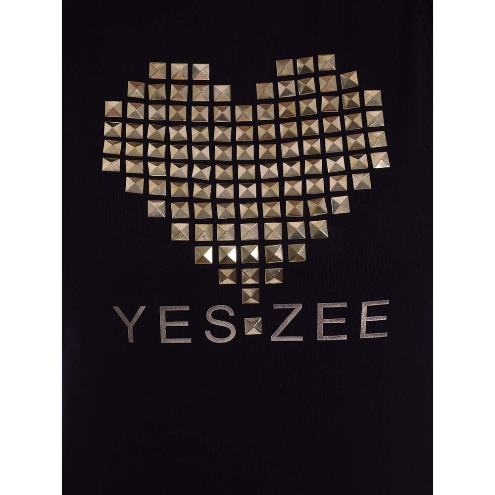 Yes Zee Nieten-Baumwolltank-Top mit Frontprint