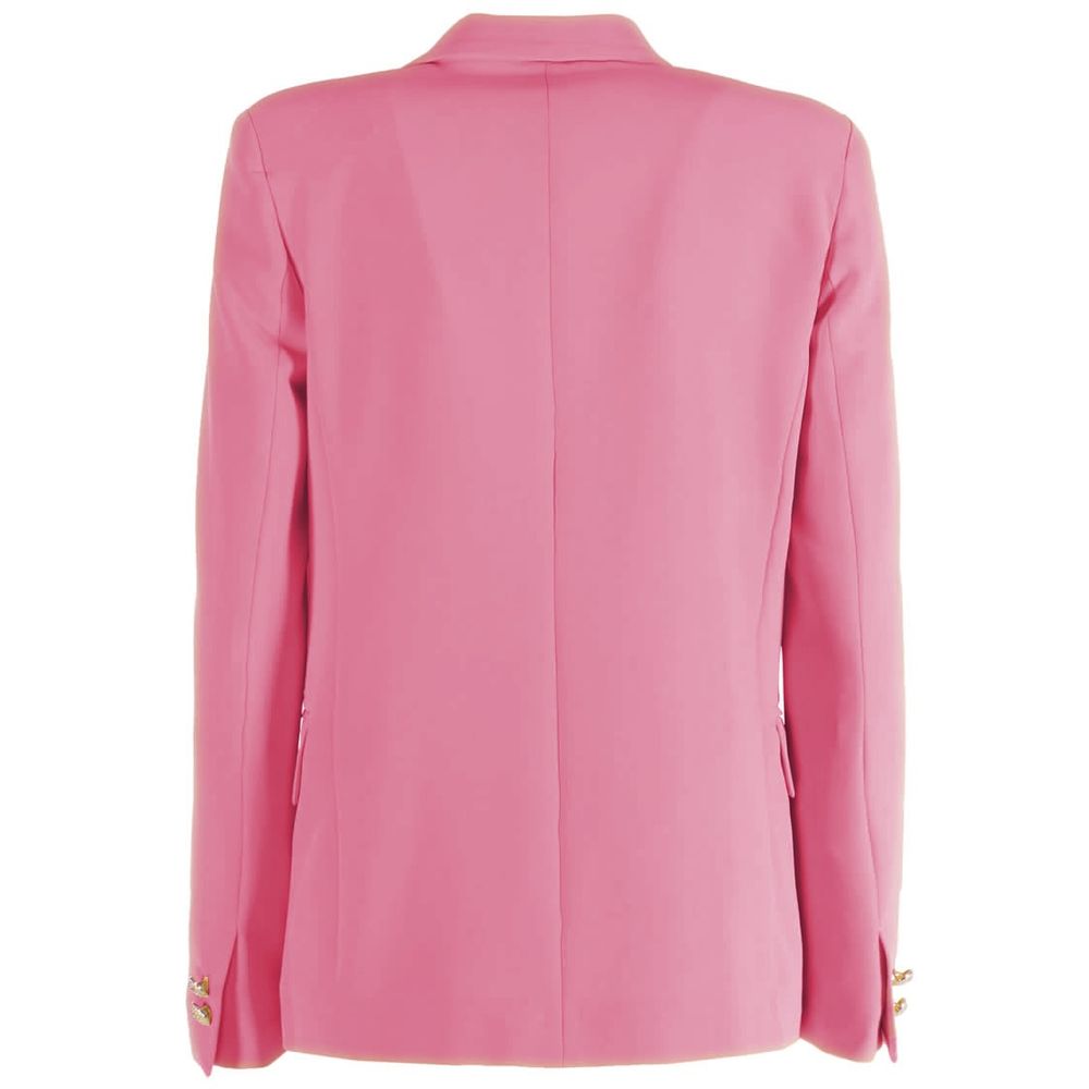 Yes Zee Pink Polyester Women's Blazer