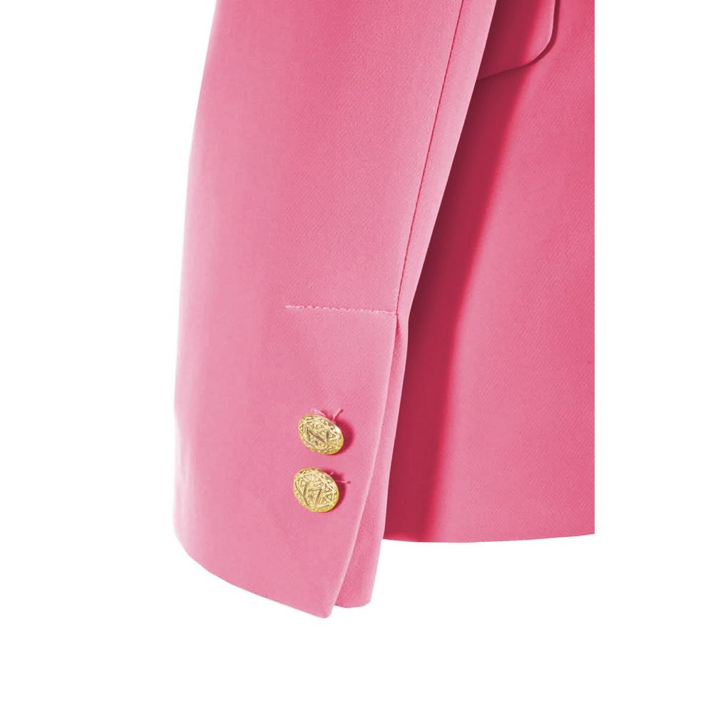 Yes Zee Pink Polyester Women's Blazer