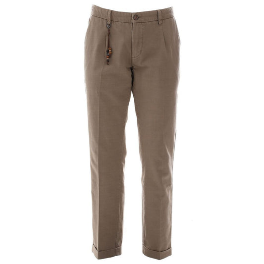 Yes Zee Chic brown cotton chino pants