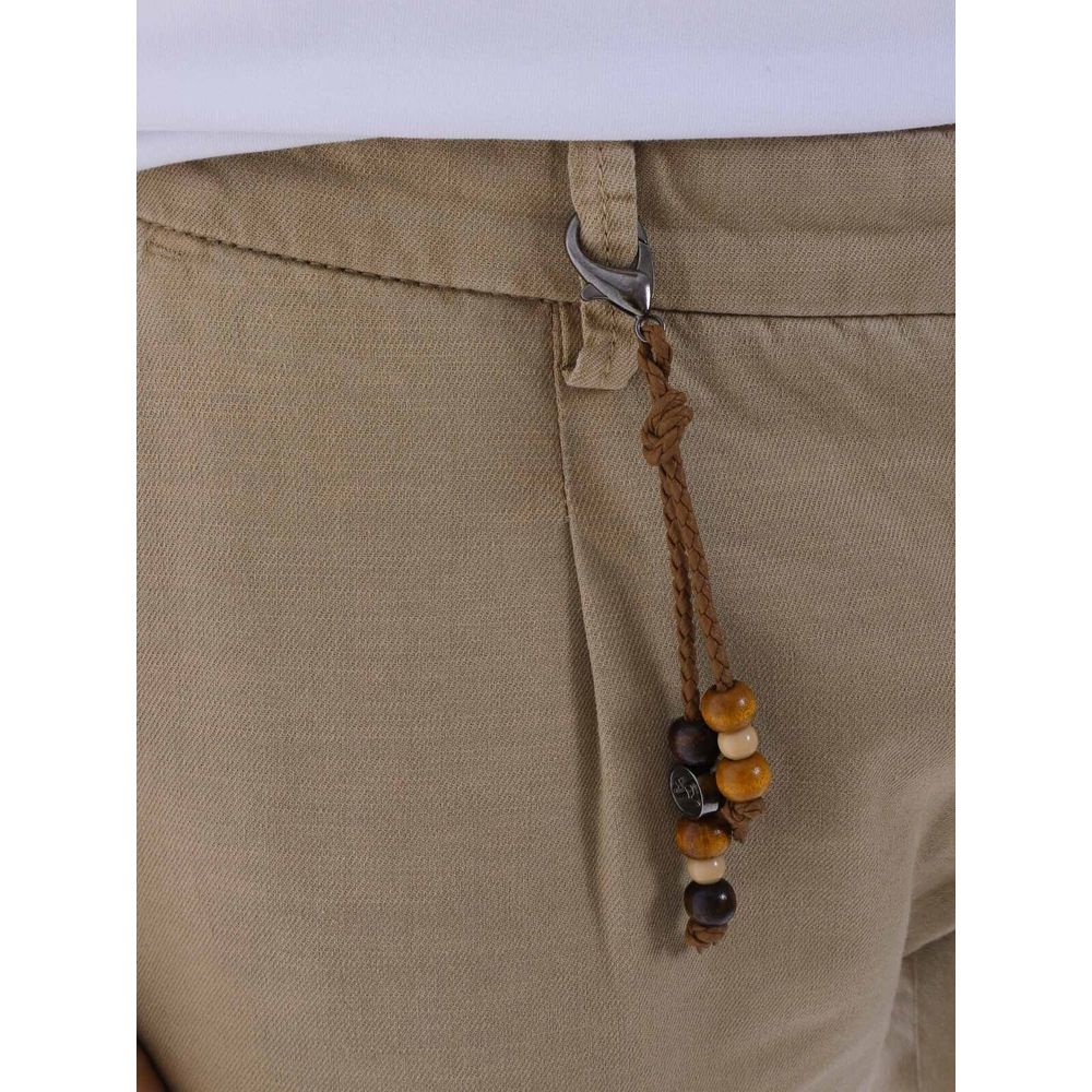 Yes Zee Schicke braune Chino-Hose aus Baumwolle