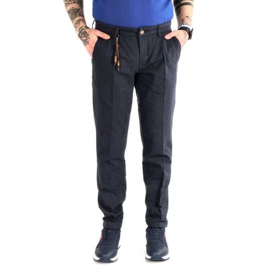 Yes Zee Stylish Blue Cotton Pants for Men