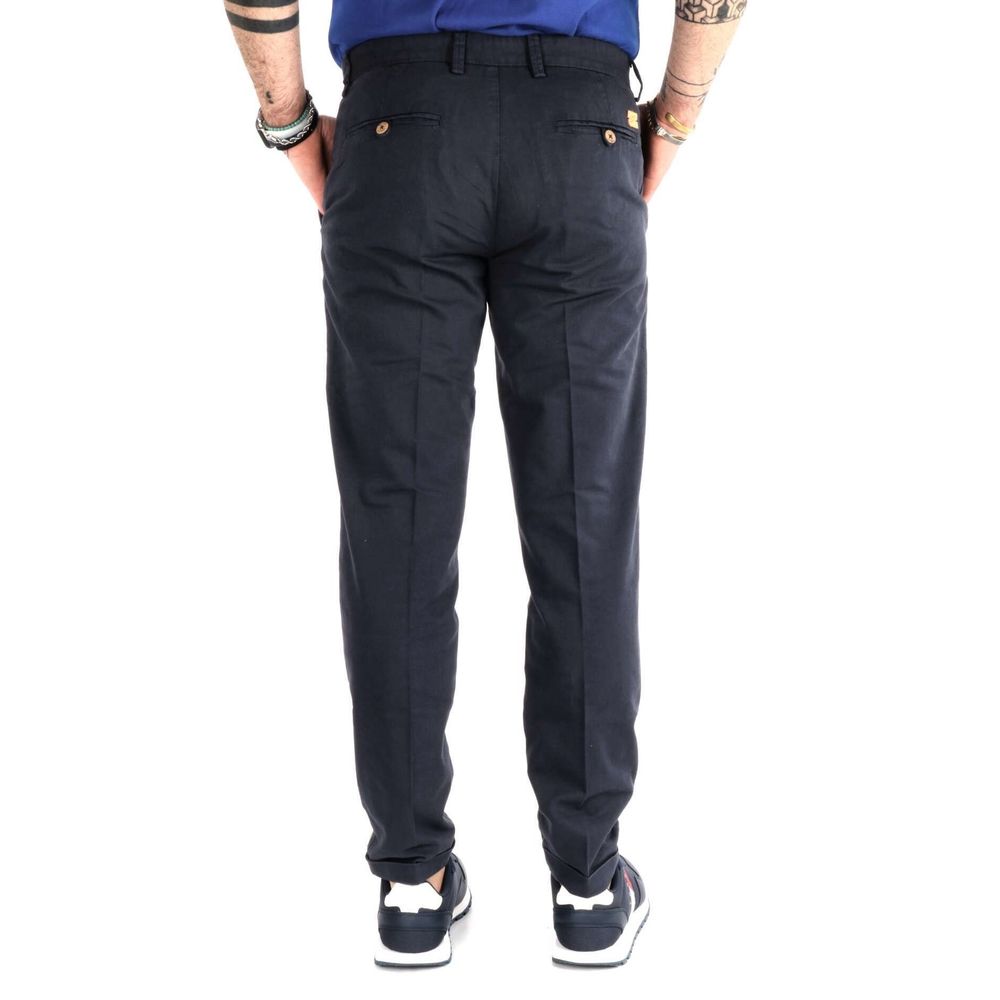 Yes Zee Stylish Blue Cotton Pants for Men