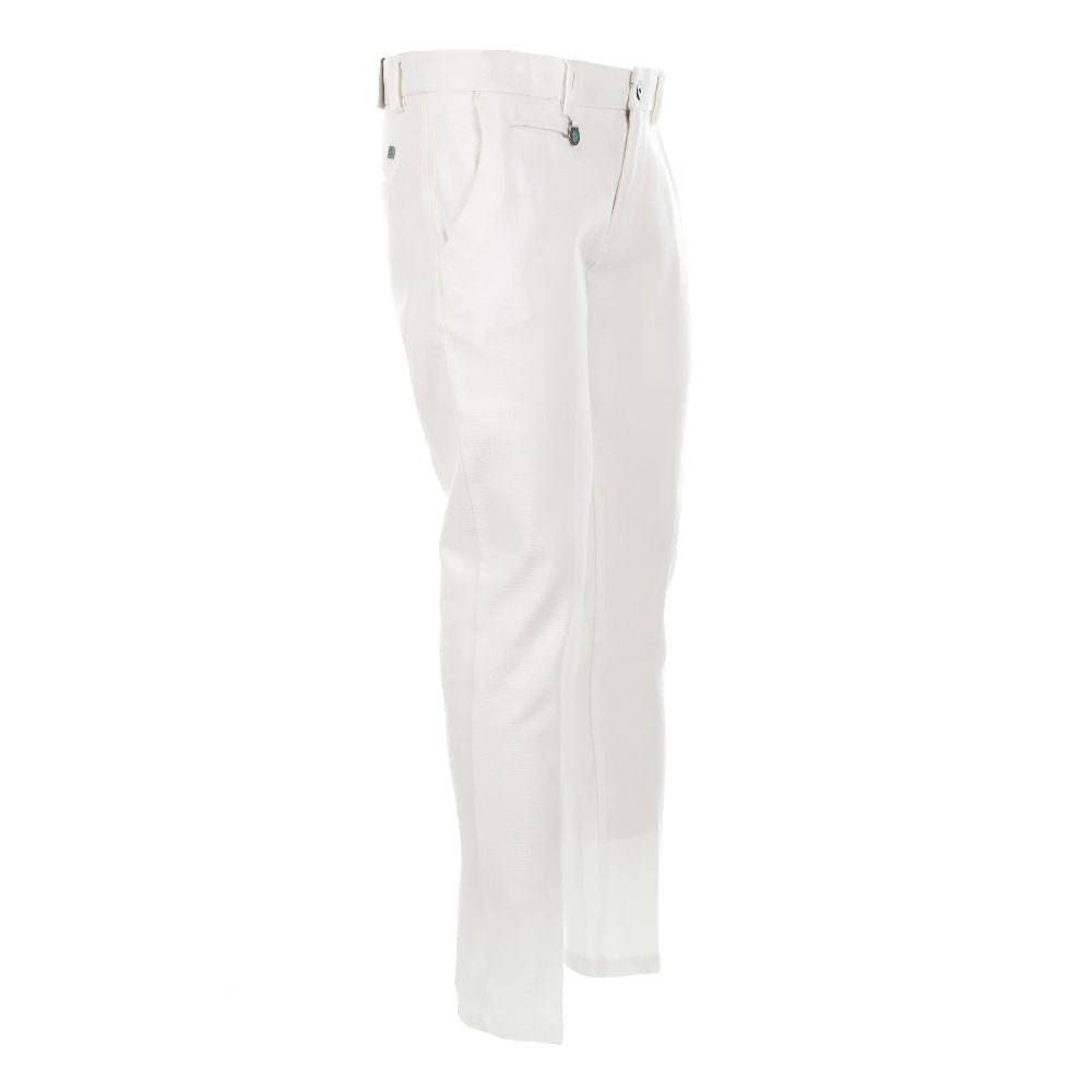 Yes Zee Honeycomb Cotton Chino Pants - Pure White