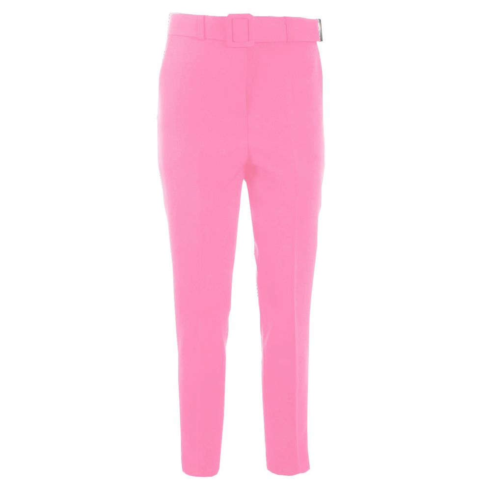 Yes Zee Pink Polyester Women's Pants