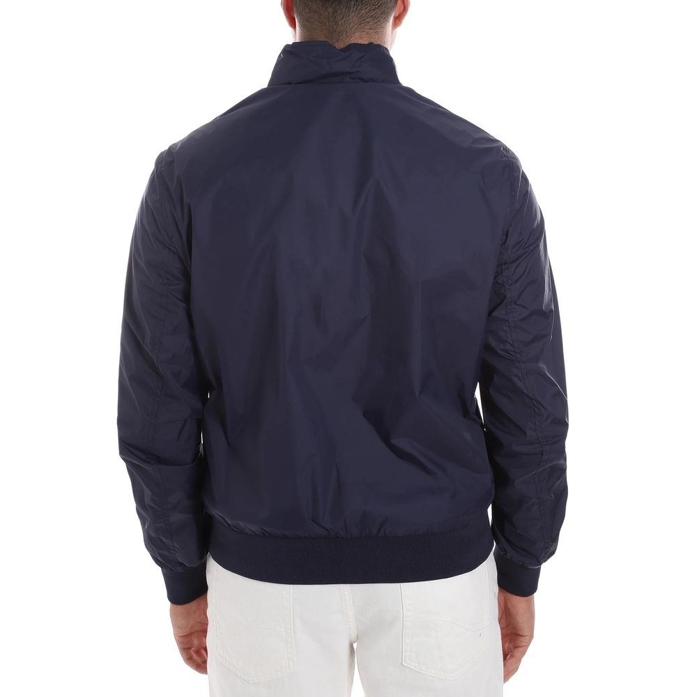 Yes Zee Elegant Blue Nylon Windbreaker