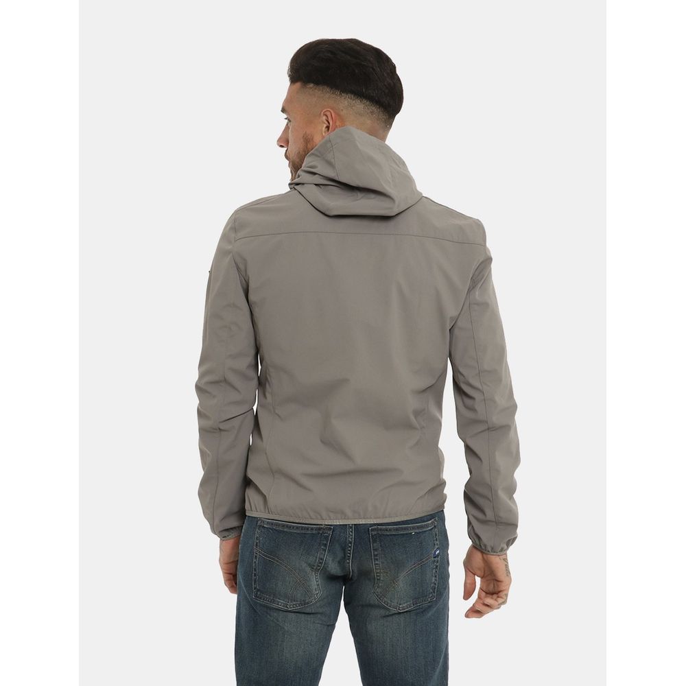 Yes Zee Smooth Nylon Windbreaker Jacket in Grey