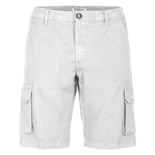 Fred Mello White Cotton Shorts