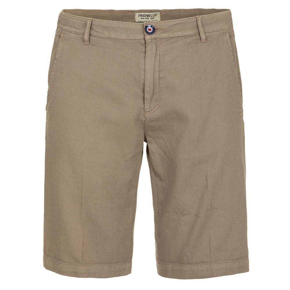 Fred Mello beige cotton shorts