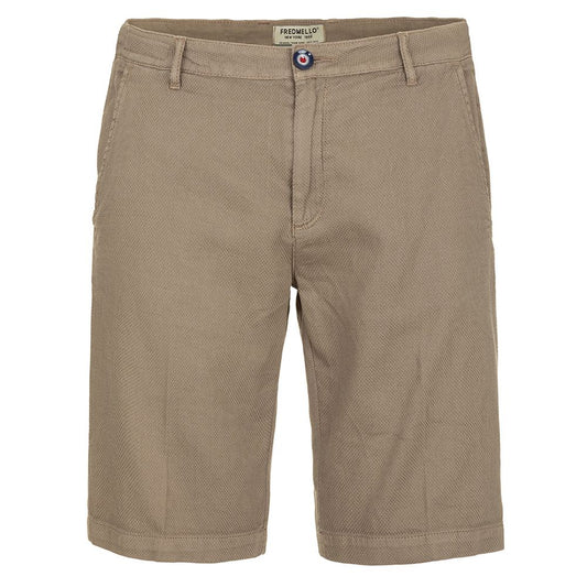 Fred Mello beige cotton shorts