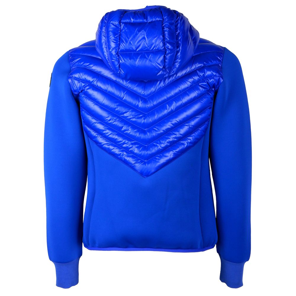 Centogrammi Chic blue down jacket with stretch sleeves