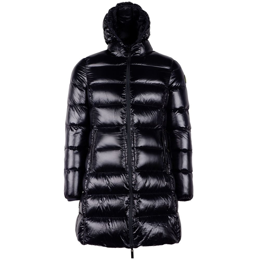 Centogrammi Elegant long down jacket with reversible function