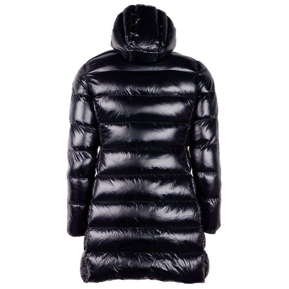 Centogrammi Elegant long down jacket with reversible function