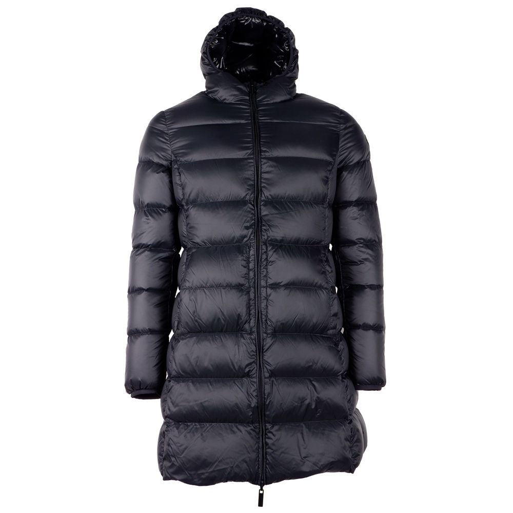 Centogrammi Elegant long down jacket with reversible function