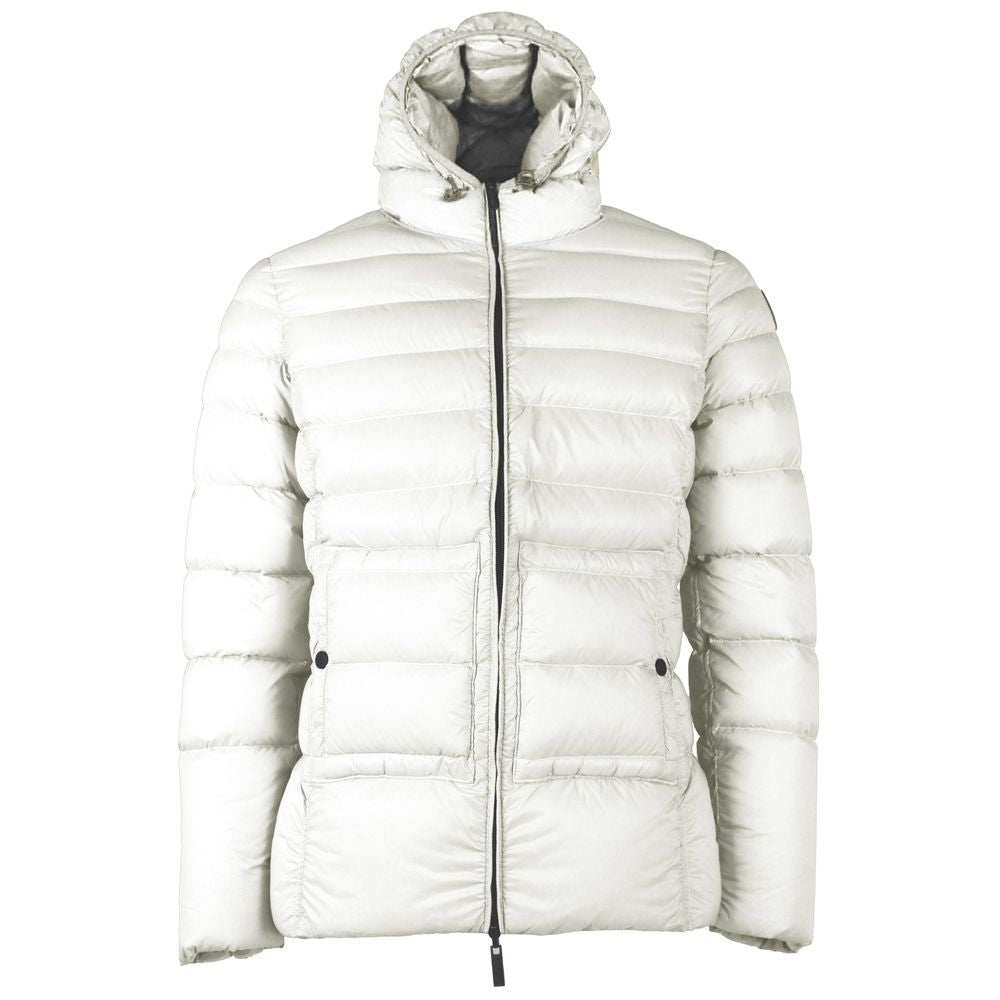 Centogrammi Elegant Reversible White Duck Down Jacket