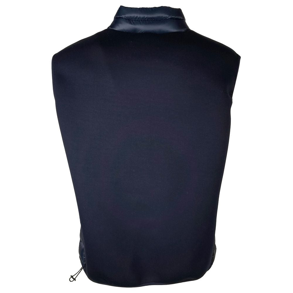 Centogrammi Elegant dark blue nylon puffer vest