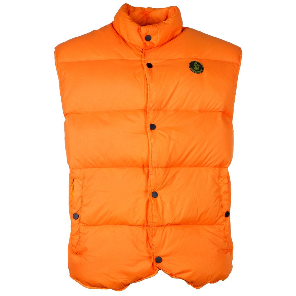 Centogrammi Elegant duck down vest made of padded nylon in orange