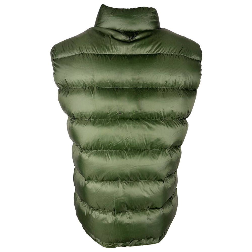 Centogrammi reversible vest with green and grey duck down