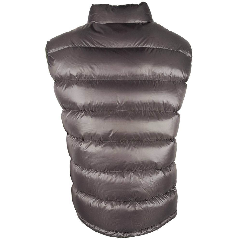 Centogrammi reversible vest with green and grey duck down