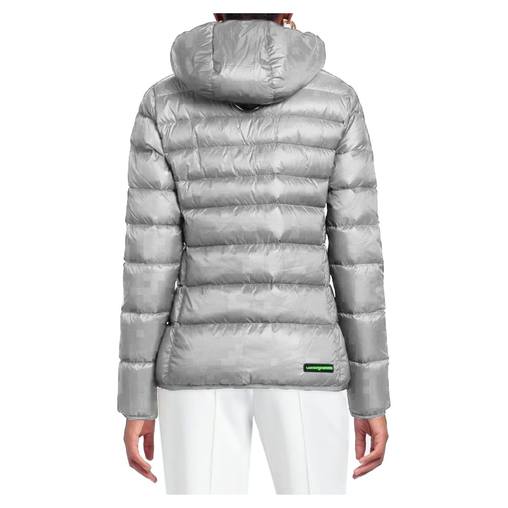 Centogrammi Chic short down jacket with reversible function