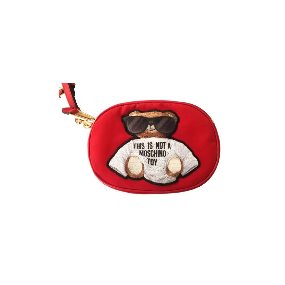 Moschino Couture Chic Embroidered Nylon Belt Bag