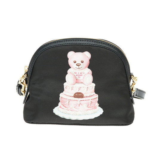 Moschino Couture Chic clutch with teddy bear print and calf leather strap