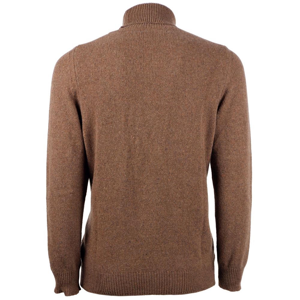 Emilio Romanelli Elegant turtleneck sweater made of cashmere in brown