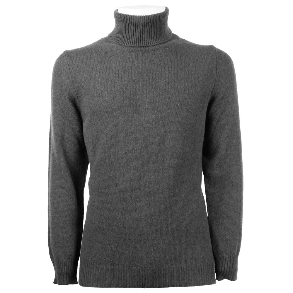 Emilio Romanelli Elegant turtleneck sweater in gray cashmere