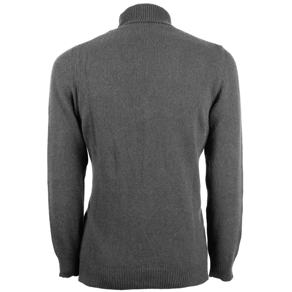 Emilio Romanelli Elegant turtleneck sweater in gray cashmere