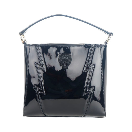 Plein Sport Elegant shoulder bag with patent leather effect