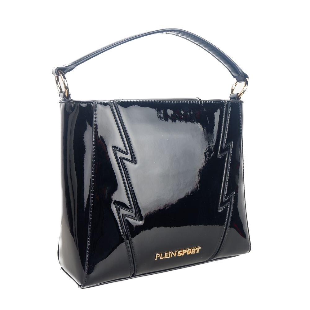 Plein Sport Elegant shoulder bag with patent leather effect