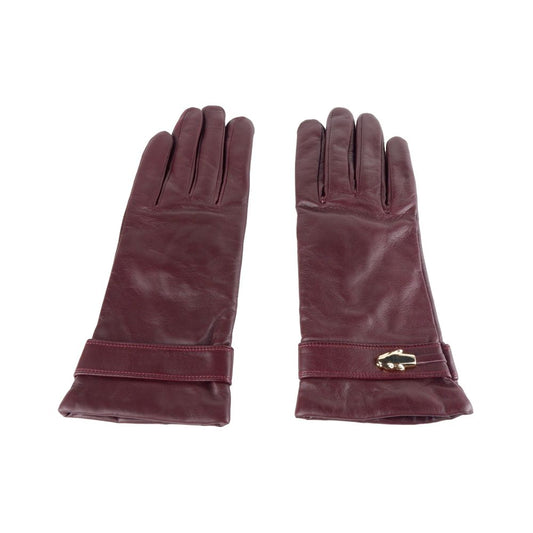 Cavalli Class Red Lambskin Women's Gloves