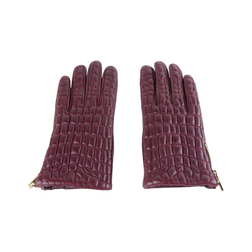 Cavalli Class Red Lambskin Women's Gloves