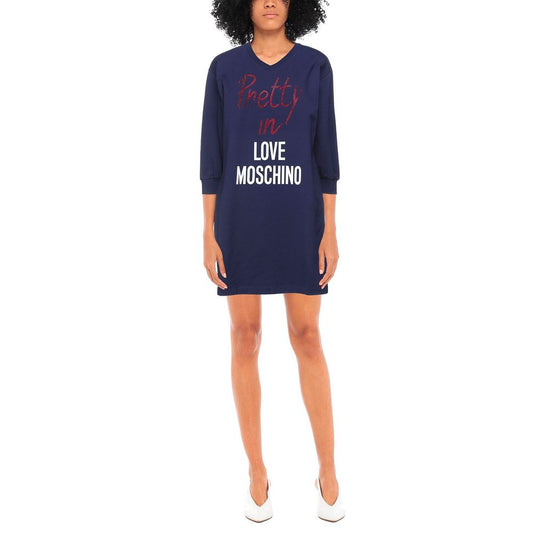 Love Moschino Blue Cotton Dress for Women